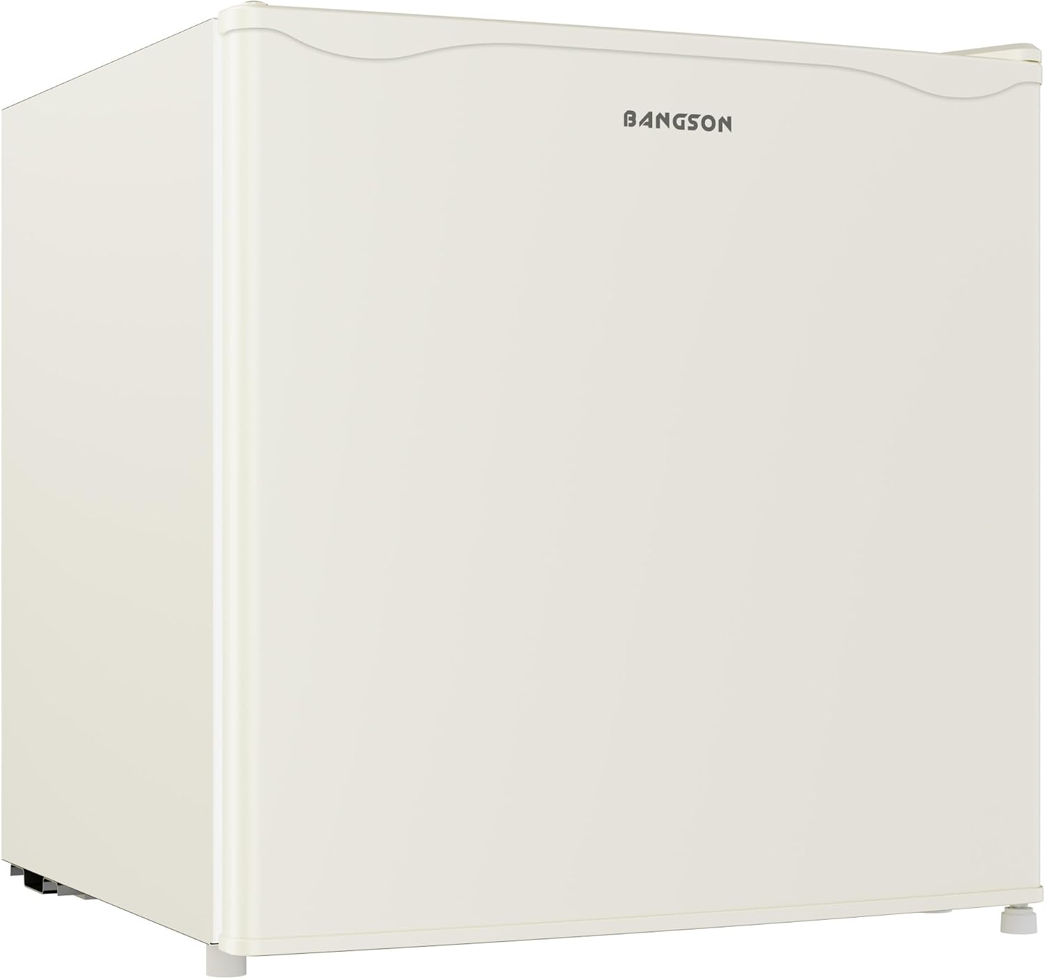 BANGSON 1.7 Cu.Ft Mini Fridge with Freezer, Compact Single Door Refrigerator - Energy Saving, Low Noise - Perfect for Office, Apartment, Dorm, Bedroom,Cream White