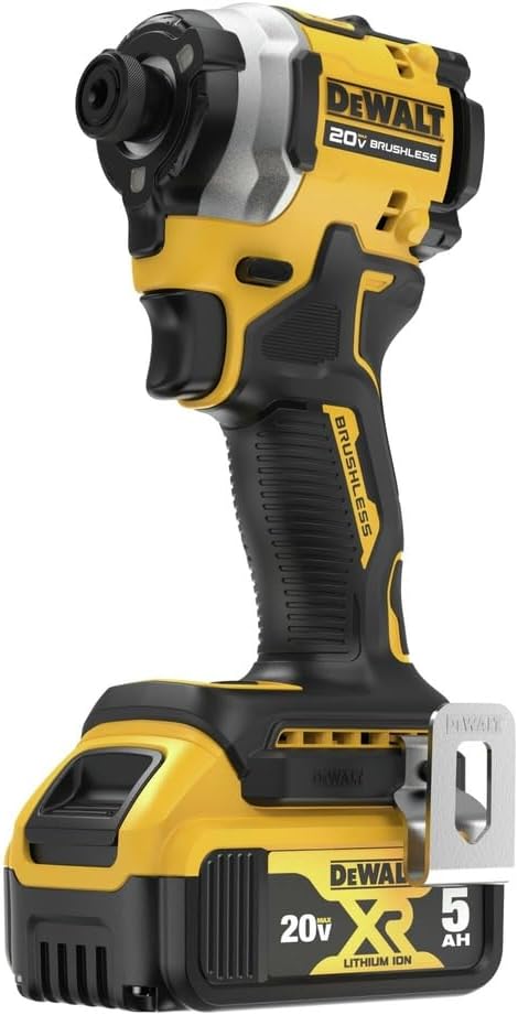 DEWALT DCF850P1R 20V MAX ATOMIC Lithium-Ion Brushless 3-Speed 1/4 in. Cordless Impact Driver Kit (5 Ah) (Renewed)