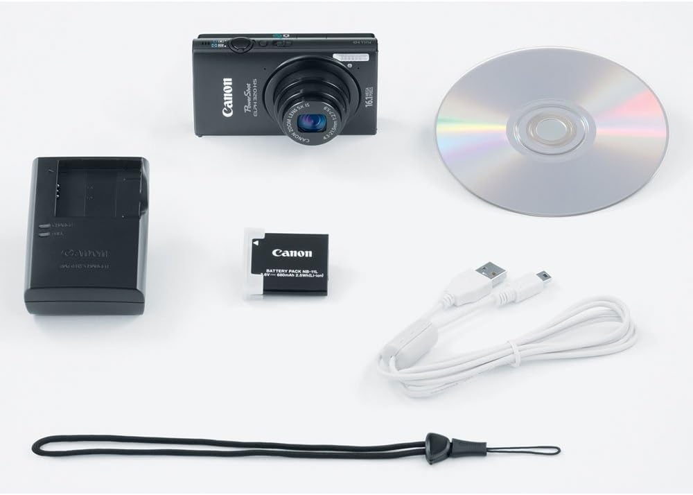 Canon ELPH 320 HS 16.1MP Digital Camera with WiFi and 5X Optical Zoom-Black 6024B001