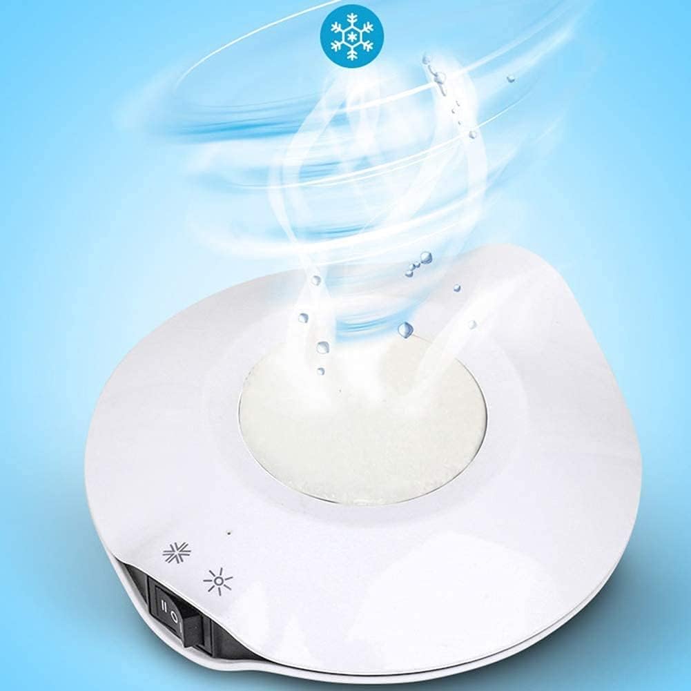 2 in 1 Electric Cup Holder Beverage Bottle Cooler,Portable Mug Warmer for Desk,Electric Cup Beverage Warmer Plate for Tea,Water