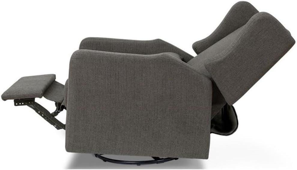 Carter's by DaVinci Arlo Recliner and Swivel Glider in Performance Charcoal Linen, Water Repellent & Stain Resistant, Greenguard Gold & CertiPUR-US Certified