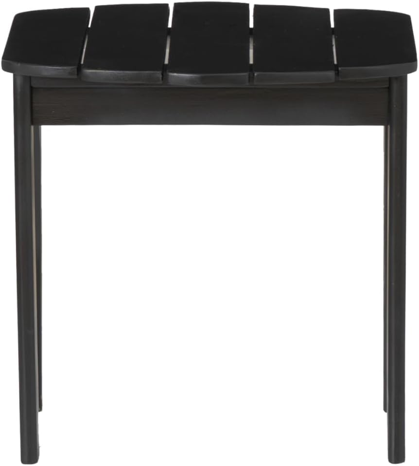 Linon Jayce Black Solid Wood Adirondack Two Piece Chair and Side Table Set