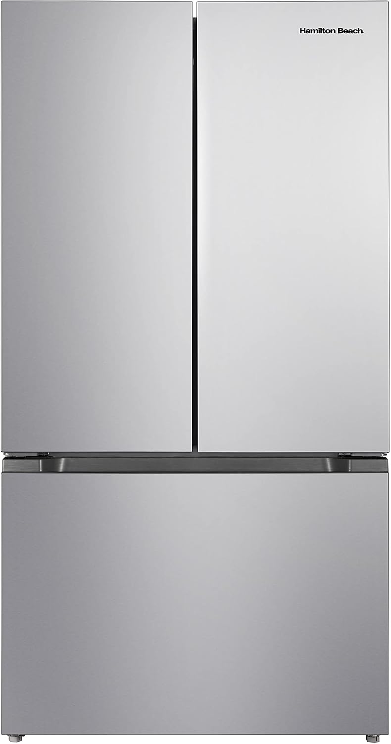 Hamilton Beach HBF2067 French Door Full Size Refrigerator with Freezer Drawer, 20.3 cu ft, Stainless Steel