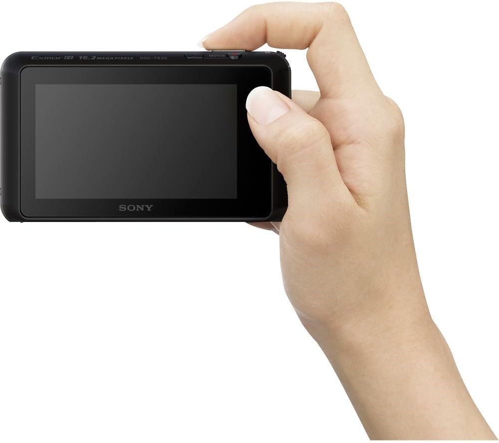 Sony Cyber-shot DSC-TX20 16.2 MP Exmor R CMOS Digital Camera with 4x Optical Zoom and 3.0-inch LCD (Black) (2012 Model)