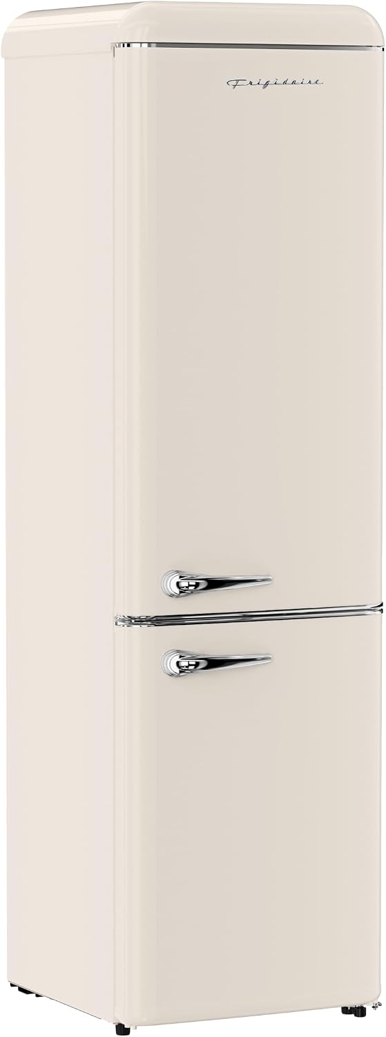 Frigidaire Retro 9.2 Cubic Foot Fridge with Bottom Mount Freezer, 9.2 cu. ft, Vanilla