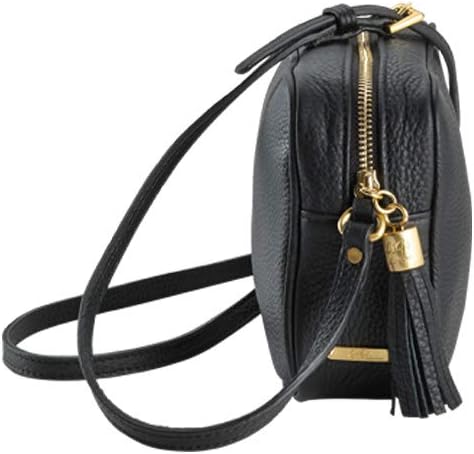 GiGi New York Handcrafted Womens Pebble Grain Leather Madison Crossbody Camera Bag