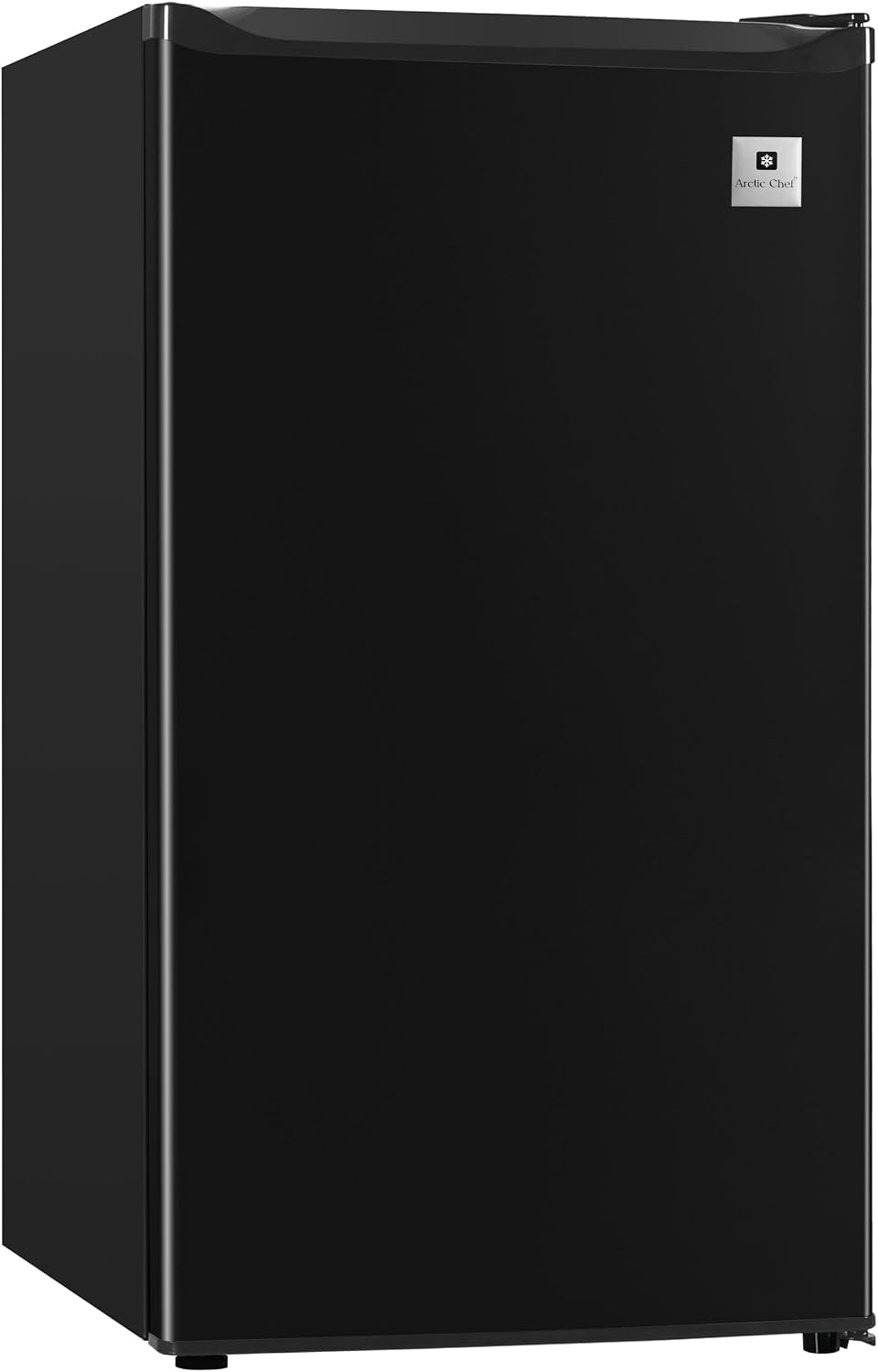 ARCTIC CHEF Mini Refrigerator-Freezer Compartment-Adjustable Thermostat Control-Reversible Doors-Ideal for Dorm, Office, RV, Garage, Apartment-Black, 3.2 CU.FT