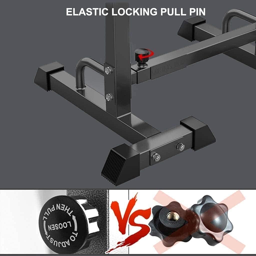 Large Squat Stand Dipping Station Gym Weight Bench Press Stand Adjustable Squat Rack Home Bench Press Multifunctional Fitness Equipment Barbell Rack I