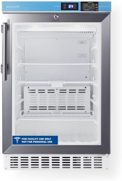 Accucold 2.65 cu.ft. Medical Refrigerator, 20' Wide, Vaccine Refrigerator, ADA Compliant, Glass Door- ACR46GL