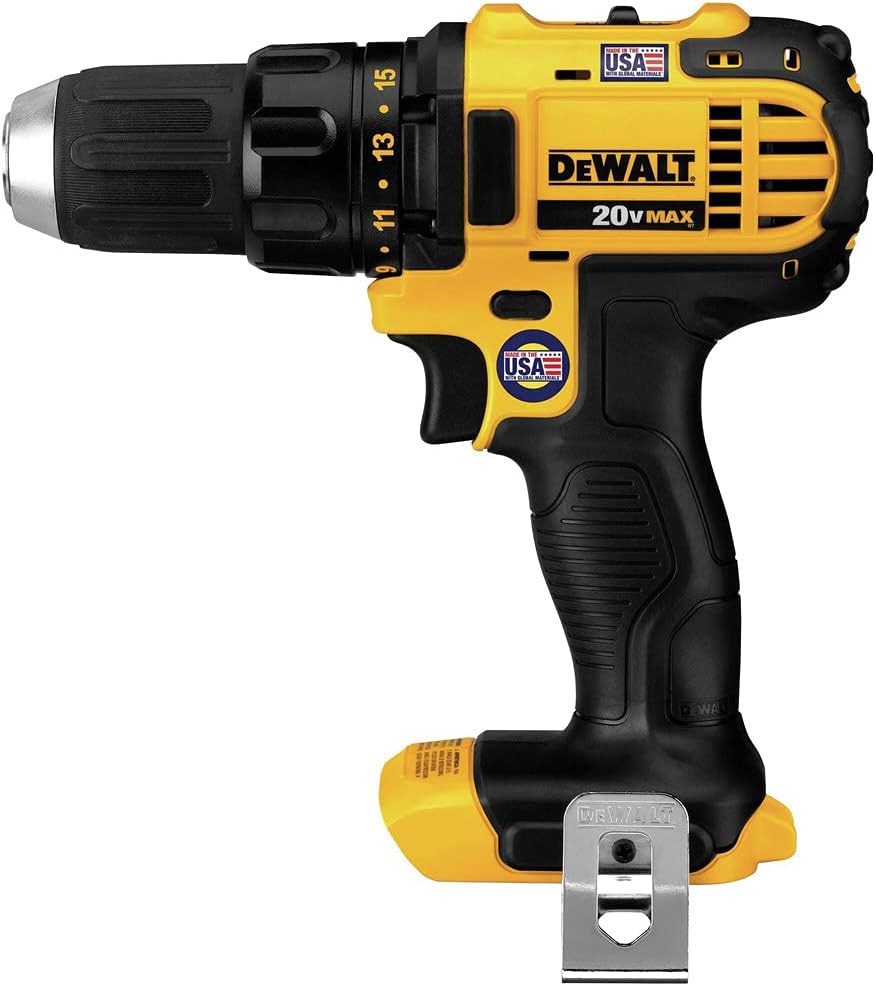 DEWALT 20V MAX Cordless Drill/Driver - Bare Tool (DCD780B), Yellow