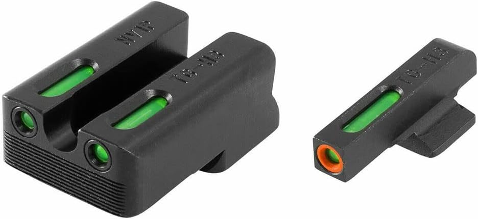 Truglo TFX PRO Handgun Sight, Glowing Shock Proof Tritium and Fiber Optic Night Sight for Handguns, Compact, Durable, and Snag Free Sight