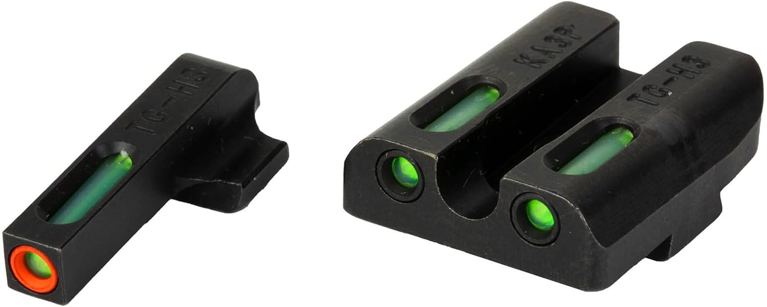 Truglo TFX PRO Handgun Sight, Glowing Shock Proof Tritium and Fiber Optic Night Sight for Handguns, Compact, Durable, and Snag Free Sight