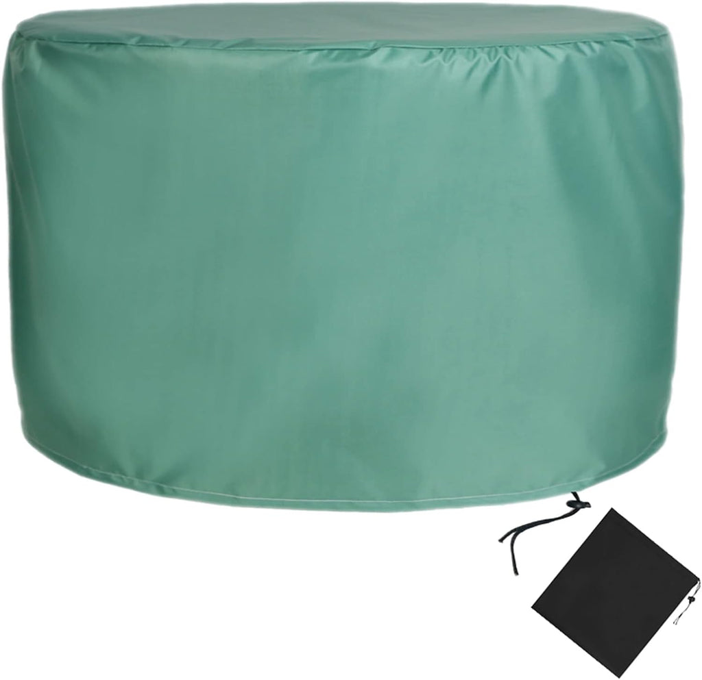 YSUEFIJO Garden Furniture Covers Waterproof Round 102x39in Patio Furniture Cover Green for Sofa Dining Table and Chairs Anti-UV Durable 420d Oxford Fabric Rip Proof with Black Storage Bag