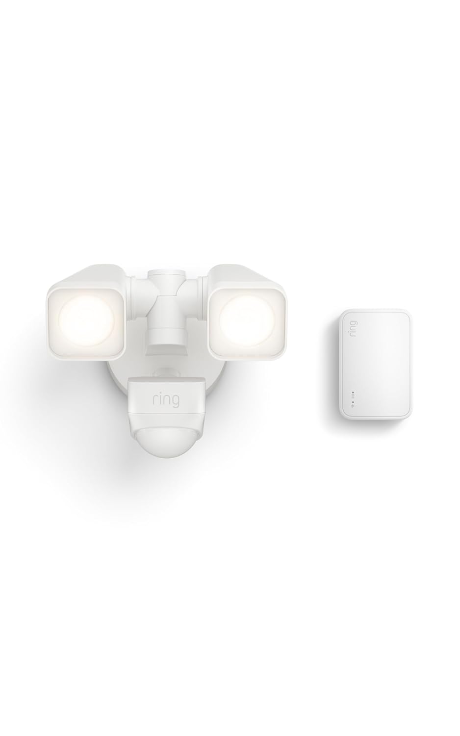 Ring Floodlight Wired, White with Ring Bridge (Newest Model), White