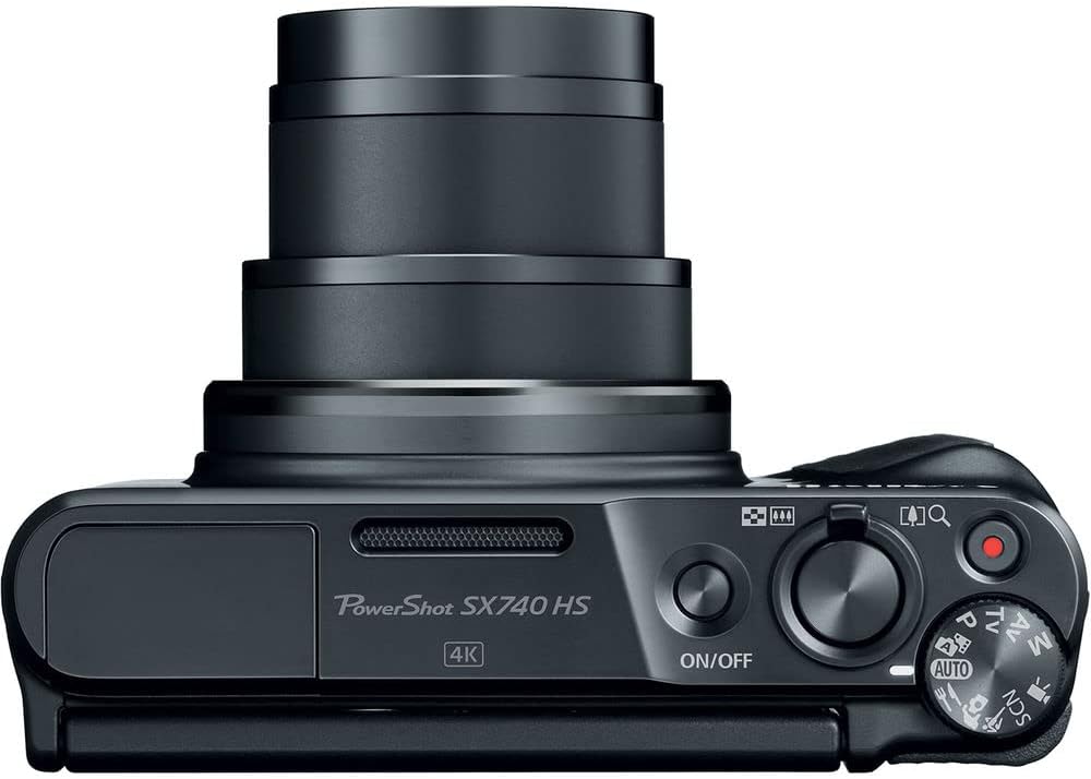 Canon PowerShot SX740 HS Digital Camera (Black) (2955C001) + 2 x 64GB Memory Card + 3 x NB13L Battery + Corel Photo Software + Charger + Card Reader + LED Light + Soft Bag + More