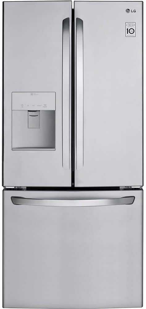 LG LFDS22520S - Refrigerator/Freezer - French Door Bottom Freezer with Water Dispenser - Stainless Steel