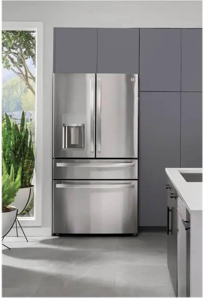 GE Profile PVD28BYNFS 36' 4-Door French Door Refrigerator with 27.6 cu. ft. Total Capacity in Fingerprint Resistant Stainless Steel