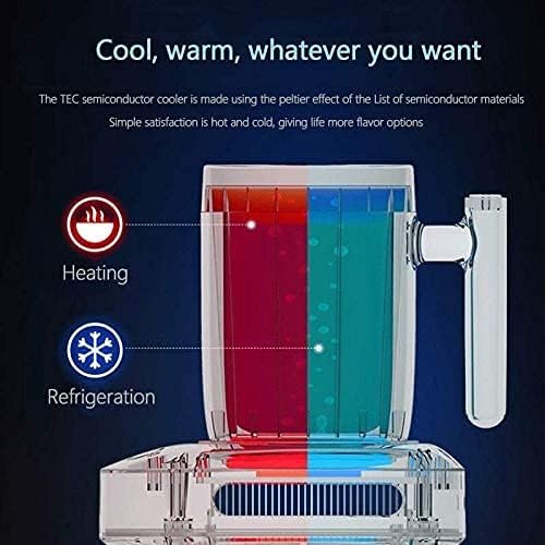 Electric Cooler Coffee Warmer and Cooler - 2 in 1 Beverage Warmer and Drink Cooler with Mug Fast Cooling and Fast Heating Constant Temperature Heating and Cooling Cup for Office Desk Use