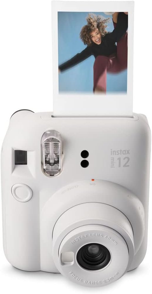 Fujifilm Instax Mini 12 Instant Camera with 40 Shot Film Pack - Clay White