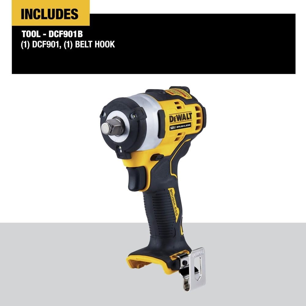 DEWALT DCF901B XTREME 12V MAX* Brushless 1/2 in. Cordless Impact Wrench (Tool Only)