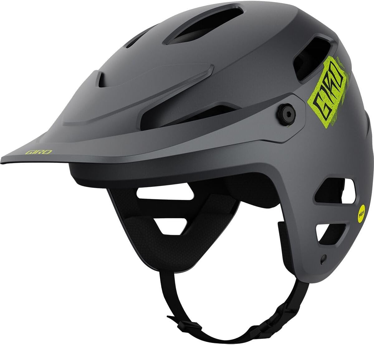 Giro Tyrant Spherical Adult Mountain Cycling Helmet - Matte Metallic Black/Ano Lime, Small (51-55 cm)