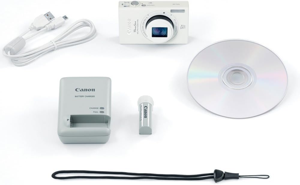 Canon PowerShot ELPH 530 HS 10.1 MP Wi-Fi Enabled CMOS Digital Camera with 12x Optical Image Stabilized Zoom 28mm Wide-Angle Lens with 1080p Full HD Video and 3.2-Inch Touch Panel LCD (White)