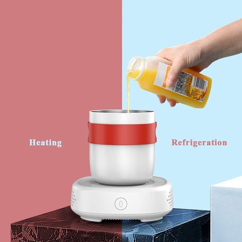 Electric Cooler Cup Cooler-Coffee Warmer Desktop Desk Cup Warmer with Automatic Shut Off Waterproof and Easy to Clean for Beer Beverage Can Ice Cream Coffee