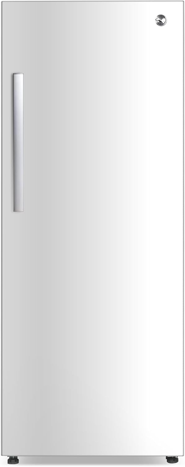 Commercial Cool 11.1 Cu. Ft. Convertible Freezer Refrigerator, Upright Fridge with Glass Shelves, Reversible Door, ENERGY STAR rated, Auto Defrost, CCUC1110GW, White
