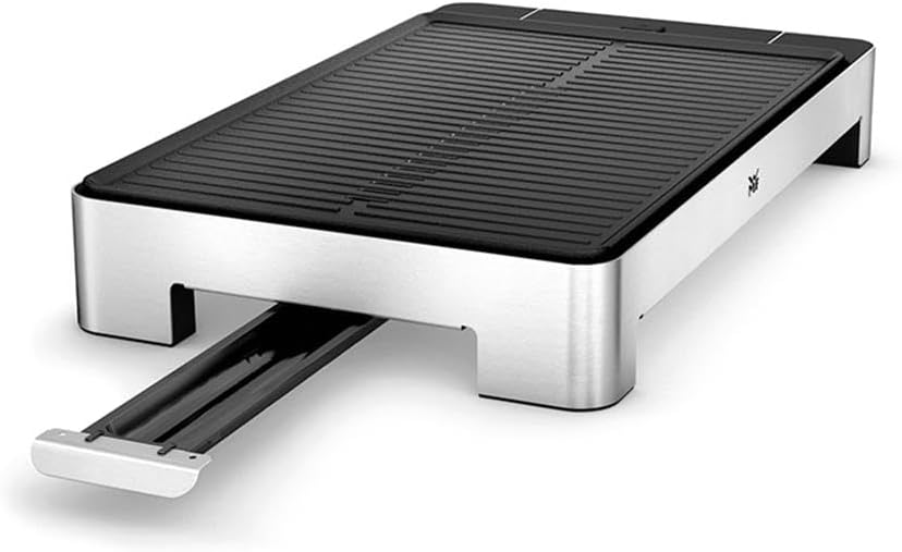 WMF Grill, Lono Ribbed Electric, Stainless Steel, Black, 2000W, 270 x 410 mm