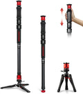 IFOOTAGE Monopod Cobra 3 Strike A150S, 59' Monopod for Camera Aluminum Travel Monopod with Feet, 1/4'' & 3/8'' Quick Release Compatible with Sony Canon Nikon DSLR Camera, Payload 11Lb