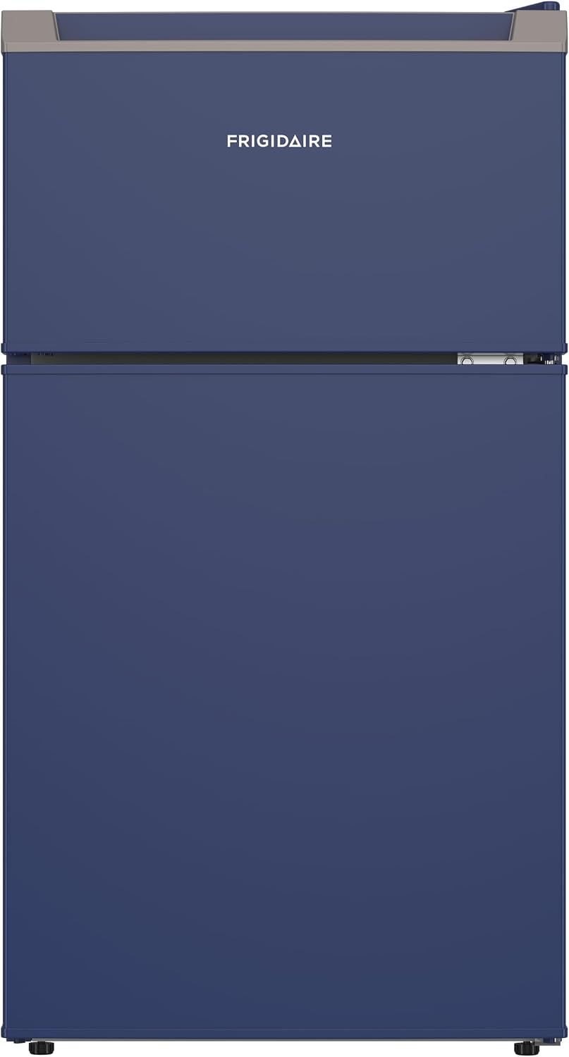 Frigidaire Compact Refrigerator with Top Freezer - 2 Door Fridge with 3.2 Cu Ft, Contemporary Series, Blue
