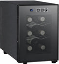 Koolatron 6 Bottle Wine Fridge – Freestanding Wine Cooler with Glass Door, 0.6 cu ft (16 L) Beverage Can Refrigerator, Digital Temperature Control, Ideal for Red, White & Sparkling Wine, Champagne
