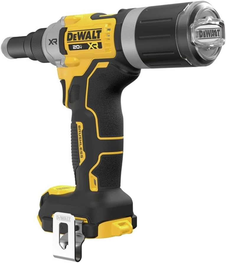 DEWALT 20V MAX XR Cordless Rivet Tool, 1/4', Bare Tool Only (DCF414B)