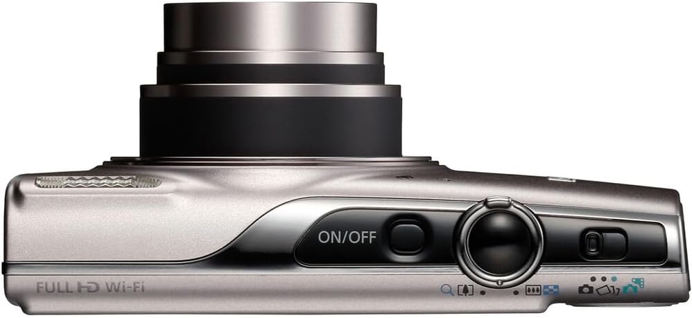 Canon PowerShot ELPH 360 HS A Digital Camera (Silver) | 20.2MP CMOS Sensor, 12x Optical Zoom & Built-in Wi-Fi | Compact Point-and-Shoot for Travel (7283C001) + 64GB Card + Case+ More