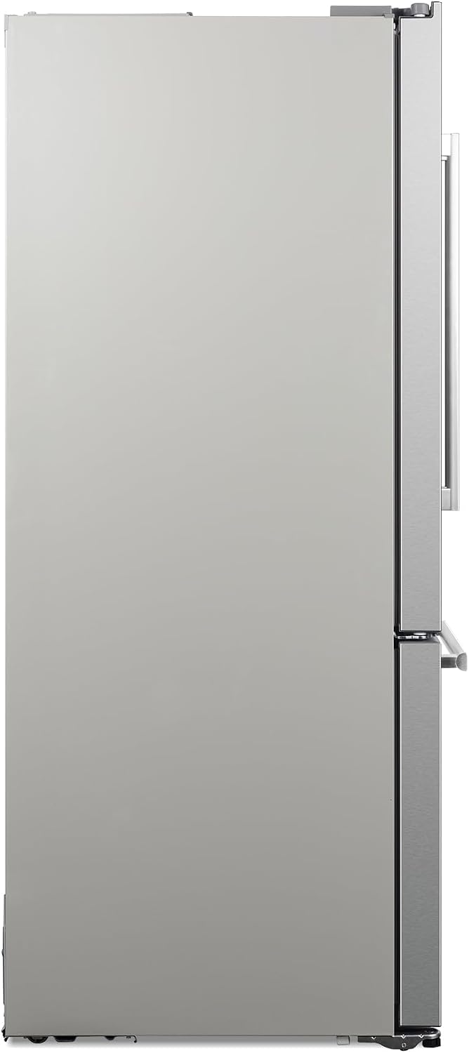 COSMO COS-RFFV183GHS 30 in. Vista Collection 17.5 cu. ft. Counter Depth 3-Door French Door Refrigerator, Freezer Drawer, Stainless Steel