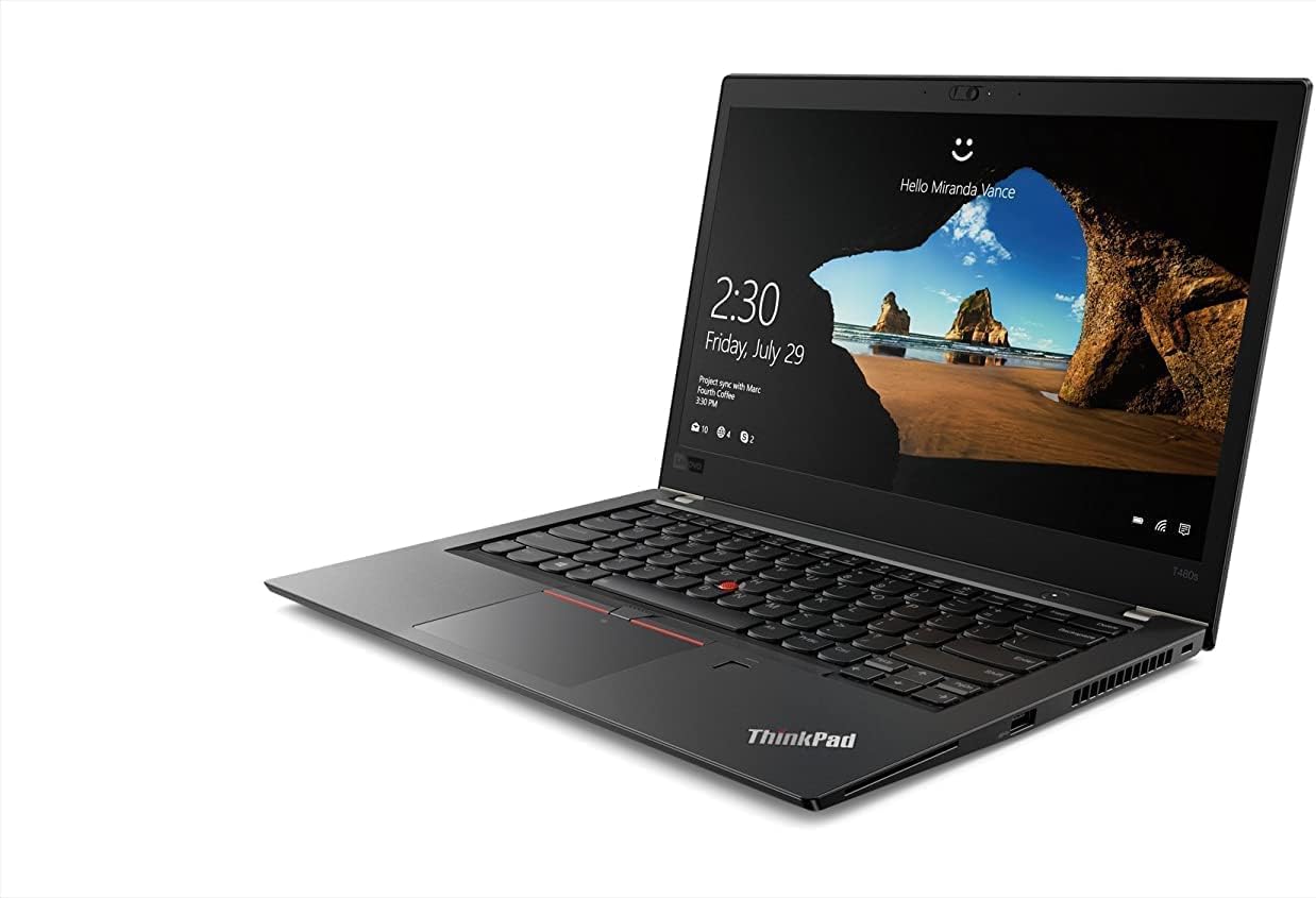 Lenovo ThinkPad T480s Business Laptop, 14.0 FHD (1920x1080), Intel Core i5-8350U 3.4 GHz, 16GB DDR4 RAM, 512GB M.2 NVME SSD, CAM, Bluetooth windows 11 Pro (Renewed)