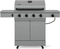 TYTUS Anaheim 5-Burner Propane Gas Grill Outdoor Cooking, 48,000 BTU Grill & 12,000 BTU Side Burner, 721 sq. in. Cooking Area, Enclosed Storage, Porcelain-Enameled Cast Iron Grates, Quick Assembly