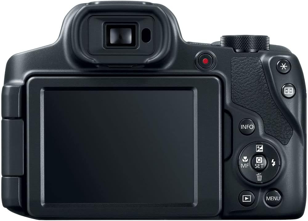 Canon PowerShot SX70 HS Digital Camera (3071C001) + 2 x 64GB Card + Corel Photo Software + 3 x LPE12 Battery + Charger + Card Reader + LED Light + HDMI Cable + Deluxe Soft Bag + More