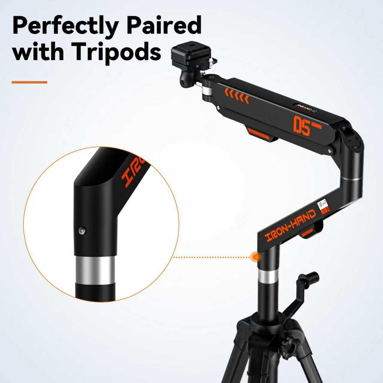Overhead Camera Mount with 360° Adjustable Arm & Phone Holder for TikTok Live Streaming Photography Studio Content Creation, Desk Mount for for DSLR Camera/Webcam/Microphone, Black