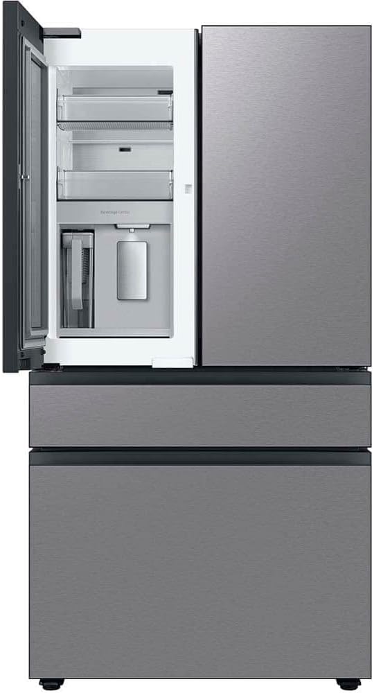 Samsung 29 Cu. Ft. Bespoke 4-Door French Door Refrigerator with Beverage Center, Stainless Steel, RF29BB8600QLAA