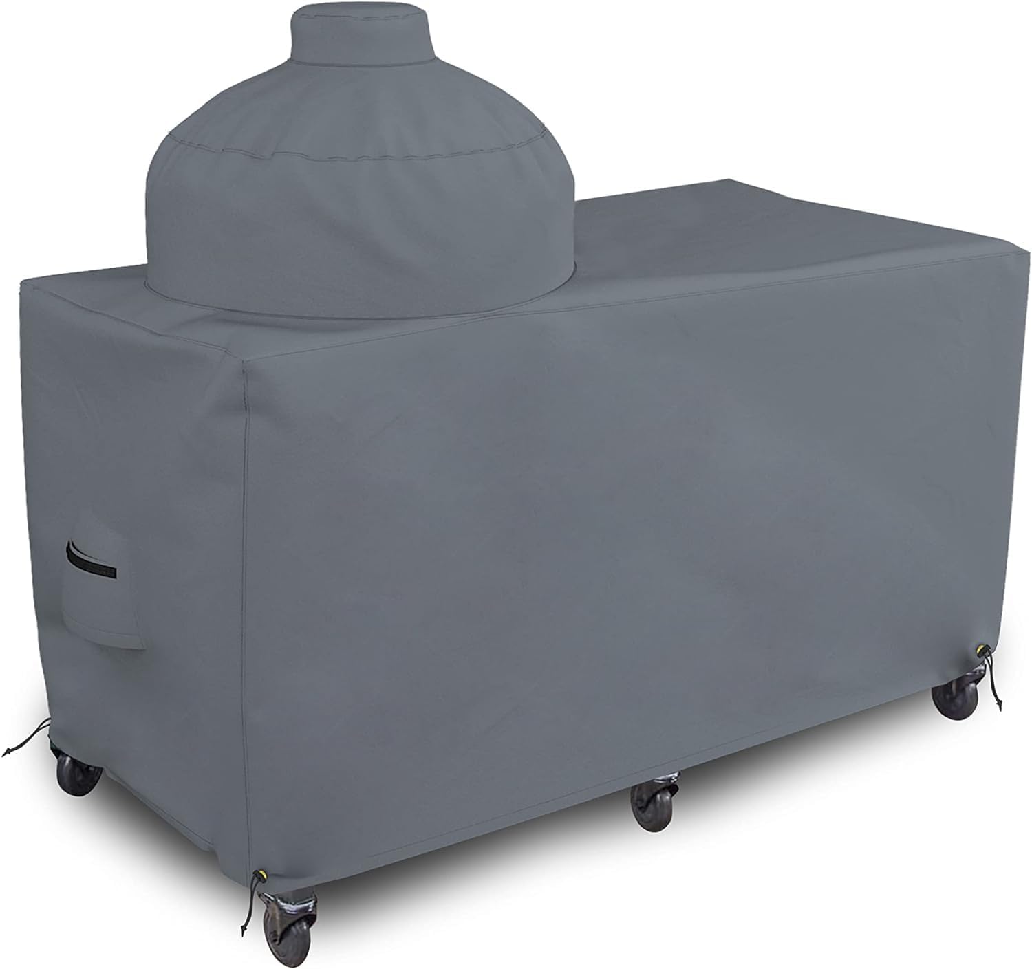 Covers & all Big Egg Grill Cover, 12 Oz Waterproof UV & Weather Resistant, PVC Coated Outdoor Cover with Air Vents & Drawstrings (60' L x 36' D x 50' H, Grey)
