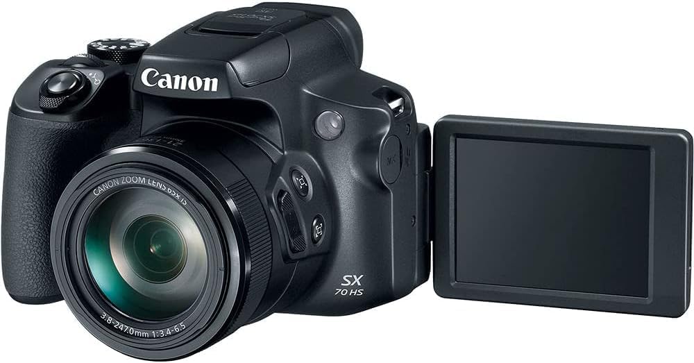 Canon PowerShot SX70 HS Digital Camera, 64GB Card, Card Reader, Soft Bag, Flex Tripod, Hand Strap, Memory Card Holder, Cleaning Kit