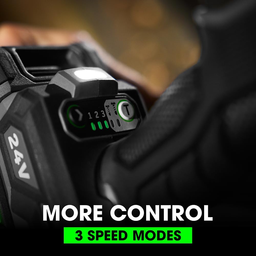 FLEX 24V Brushless Cordless 1/4-Inch 2,500 In-Lbs Torque Quick Eject Hex Impact Driver Multi-Mode Kit with 2.5Ah, 5.0Ah Lithium Batteries and 160W Fast Charger - FX1371A-2B