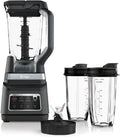 Ninja DB751A Pro Plus DUO Blender, 1400W, Auto-IQ, 3 Modes: Smoothies, Frozen Drinks, 72oz Pitcher, 2x24oz Cups, Pro Blades, Black/Stainless
