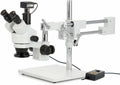 AmScope SM-4 Trinocular Zoom Microscope, 3.5X-180X, w/ 144 LED Ring Light & 18MP USB 3.0 Camera