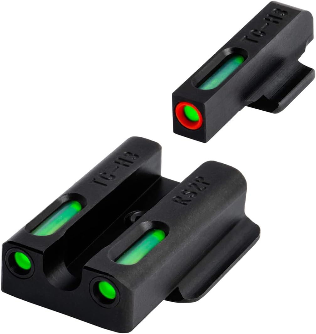 Truglo TFX PRO Handgun Sight, Glowing Shock Proof Tritium and Fiber Optic Night Sight for Handguns, Compact, Durable, and Snag Free Sight