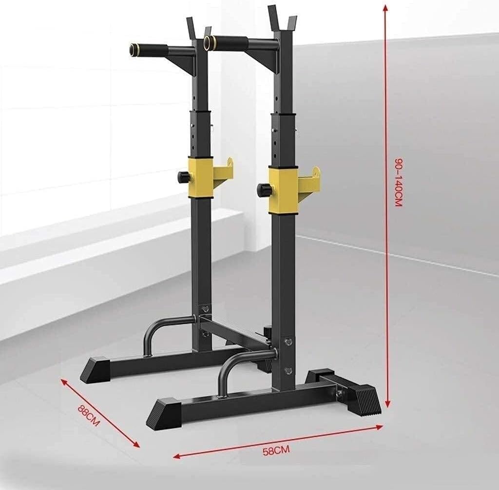 Large Squat Stand Dipping Station Gym Weight Bench Press Stand Adjustable Squat Rack Home Bench Press Multifunctional Fitness Equipment Barbell Rack I