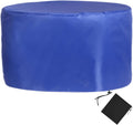 YSUEFIJO Patio Furniture Cover Navy Blue 91x47in Garden Furniture Covers Waterproof Round Table Cover 420D Oxford Fabric Anti-UV Tear-Resistant Easy to Clean for Sofa Dining Table and Chairs