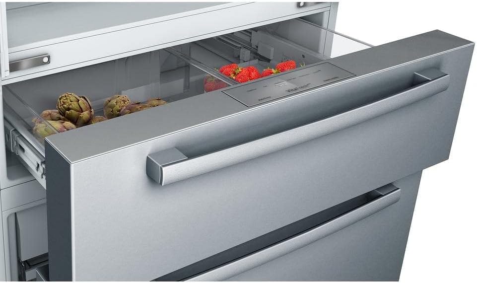 Bosch 800 Series B36CL80SNS 36 Inch Smart Freestanding Counter Depth 4 Door French Door Refrigerator with 20.5 cu. ft. Total Capacity in Stainless Steel (Bar Handle)