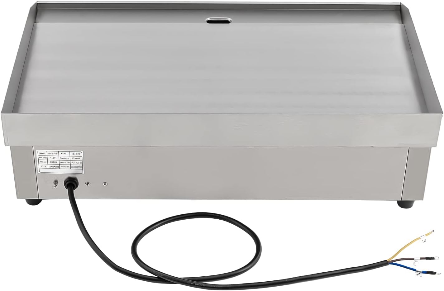 30' Commercial Electric Griddle, 110V 3000W Electric BBQ Countertop Griddle Flat Top Grill Hot Plate Adjustable Thermostatic Control Stainless Steel Restaurant Grill for Kitchen